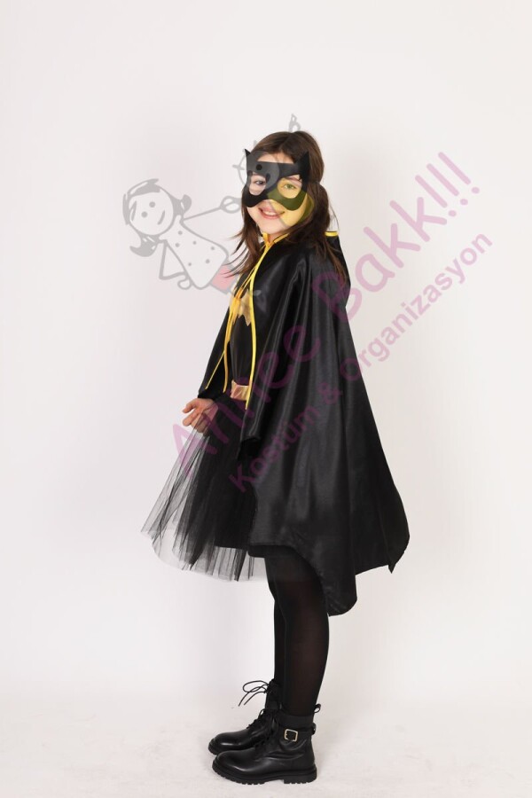 Batgirl Kız Çocuk Kostümü, Batman Kız Çocuk Kıyafeti, Çizgi Karakter Kostümü, Hızlı Kargo - 3