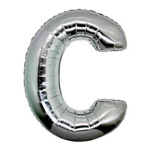C Harf Folyo Balon Gümüş - 1