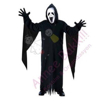 Cadılar Bayramı Yetişkin Çığlık Kostümü, Scream Yetişkin Kostüm, Hızlı Kargo - 1