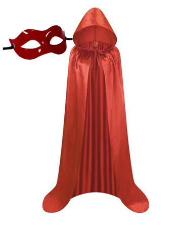 Cadılar Bayramına Özel Pelerin ve Maske Set, Halloween Pelerin ve Maske - 2