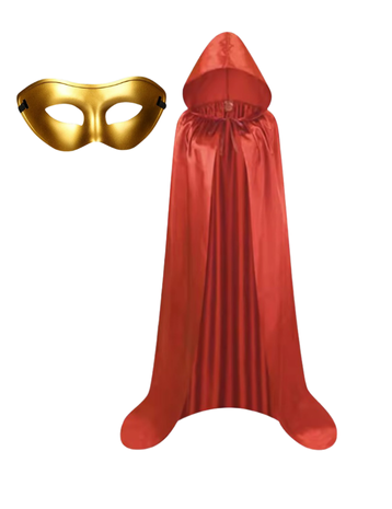 Cadılar Bayramına Özel Pelerin ve Maske Set, Halloween Pelerin ve Maske - 4
