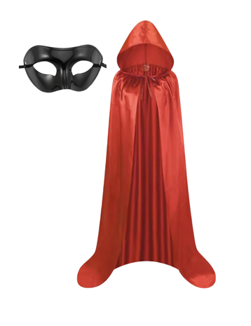 Cadılar Bayramına Özel Pelerin ve Maske Set, Halloween Pelerin ve Maske - 3