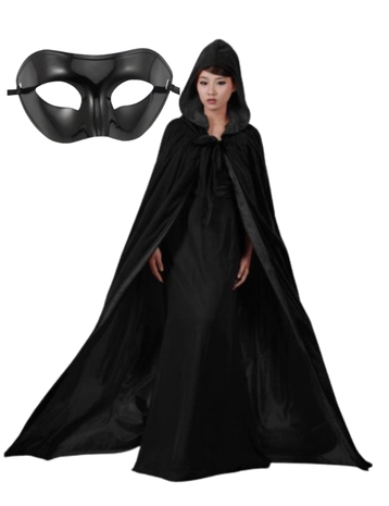 Cadılar Bayramına Özel Pelerin ve Maske Set, Halloween Pelerin ve Maske - 2