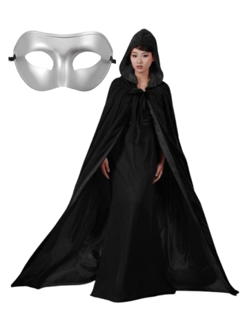 Cadılar Bayramına Özel Pelerin ve Maske Set, Halloween Pelerin ve Maske - 4