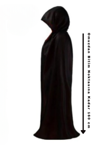 Cadılar Bayramına Özel Pelerin ve Maske Set, Halloween Pelerin ve Maske - 5