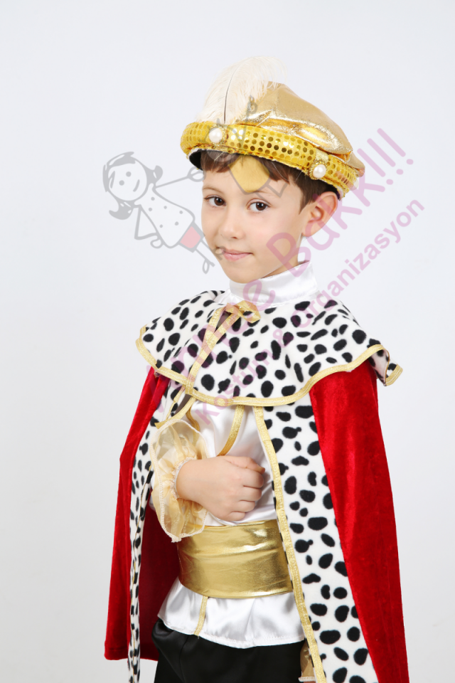 Çocuklara Özel Kral Kostümü, Kral Çocuk Kıyafeti, Masalsı Kostümler