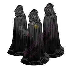 Siyah Renk Kapüşonlu 3'lü Pelerin Set, Star Wars Lord Pelerini