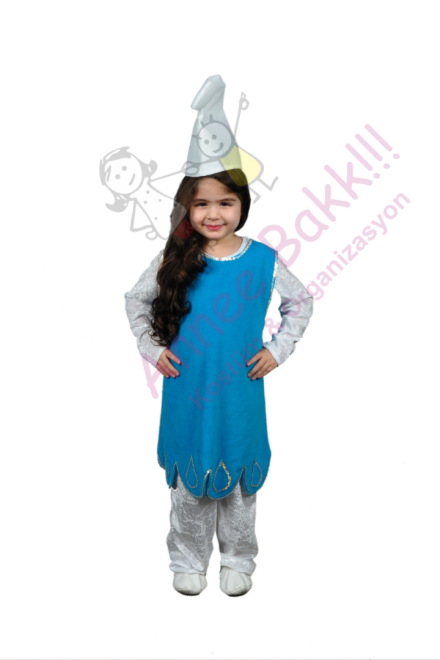 Şirine Kostümü, Kız Çocuk Şirin Kostümü, Masalsı Kostümler