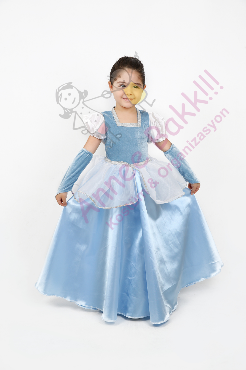 Mavi Renk Prenses Kostümü, Masal Prenses Kostümü
