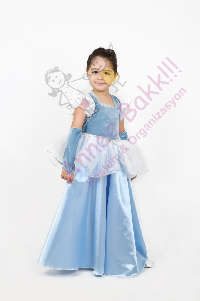 Mavi Renk Prenses Kostümü, Masal Prenses Kostümü