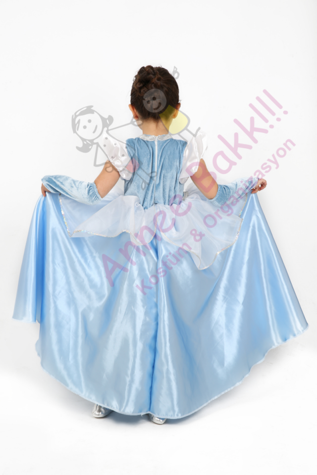 Mavi Renk Prenses Kostümü, Masal Prenses Kostümü