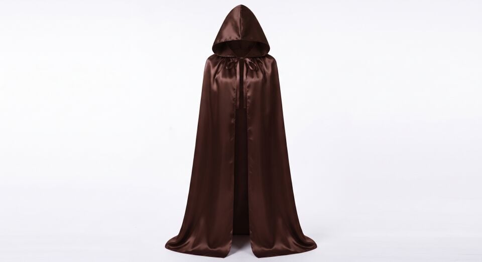 Kahverengi Kapüşonlu Pelerin Cübbe, Cadılar Bayramı Pelerin, Star Wars Lord Pelerini
