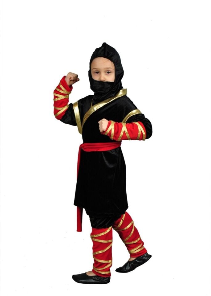 Japonya Kültürü Ninja Temalı Çocuk Kostümü, Ninja Çocuk Kıyafeti