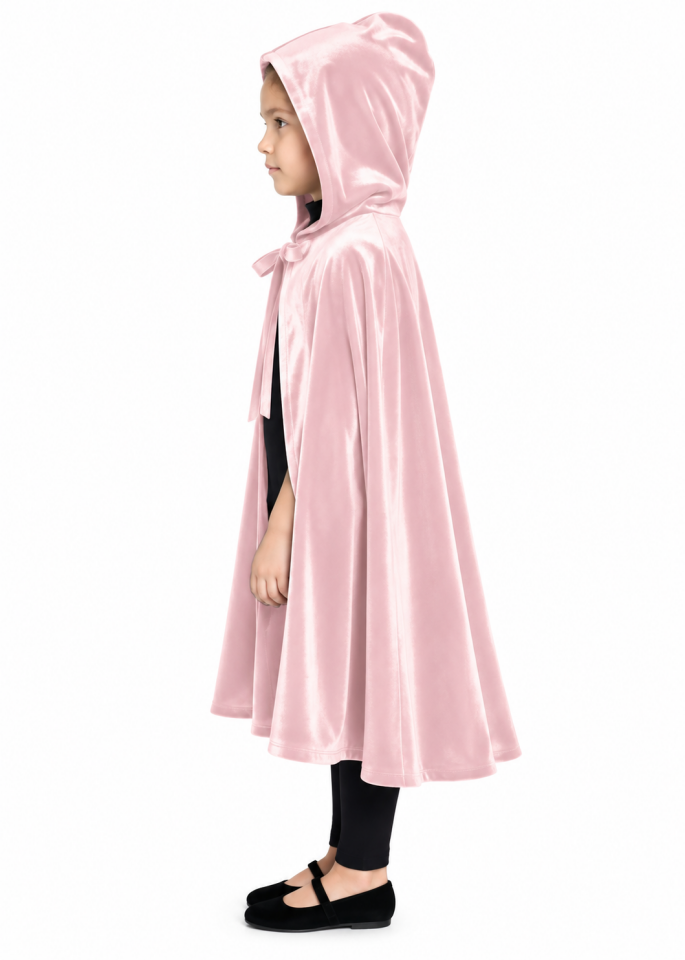 Pembe Kapüşonlu Çocuk Pelerin, Cadılar Bayramı Pelerin