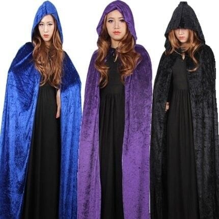 Kadife Kapüşon Pelerin, Unisex Kapüşonlu Pelerin, Hızlı Kargo