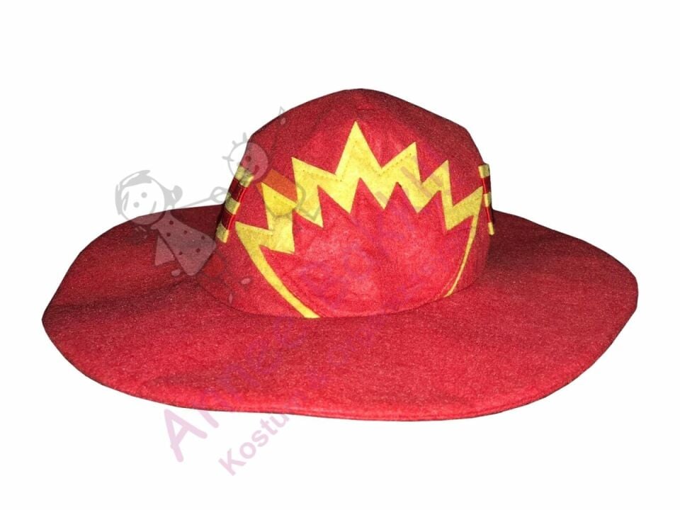 Kırmızı Renk İtfaiyeci Şapkası, İtfaiyeci Kostüm Aksesuarları, Çocuk Meslek Kostümleri