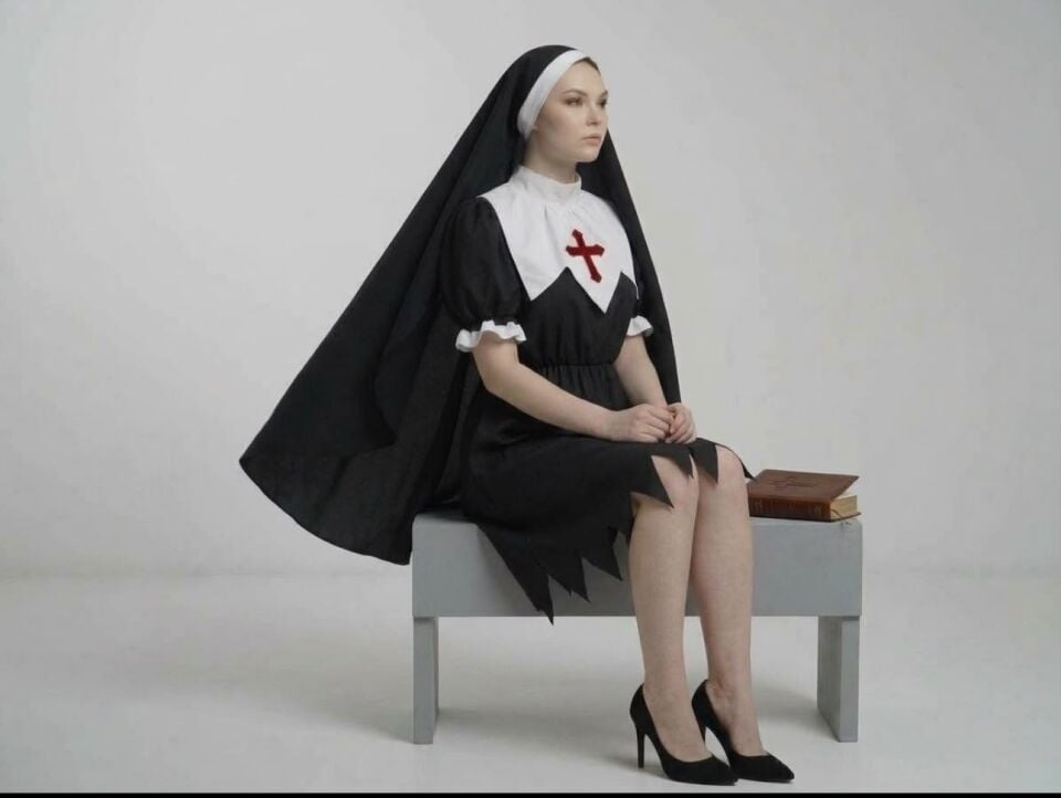 Yetişkin Kadın Rahibe Kostümü, Cosplay Rahibe Kostümü