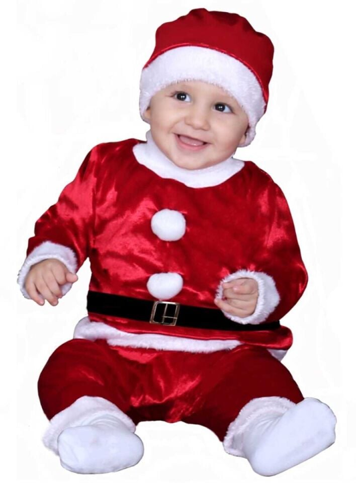 Noel Bebek Kostümü, Bebeklere Özel Noel Baba Bebek Kıyafeti