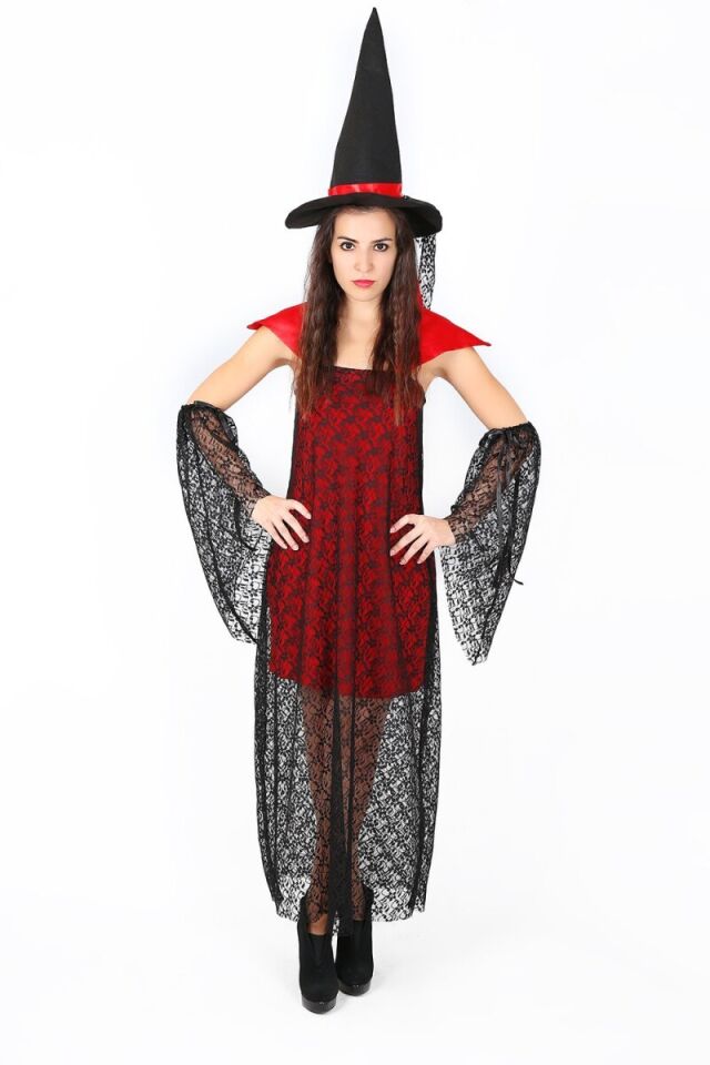 Cadılar Bayramı Vahşi Cadı Kostümü, Yetişkin Kadın Vahşi Cadı Kıyafeti