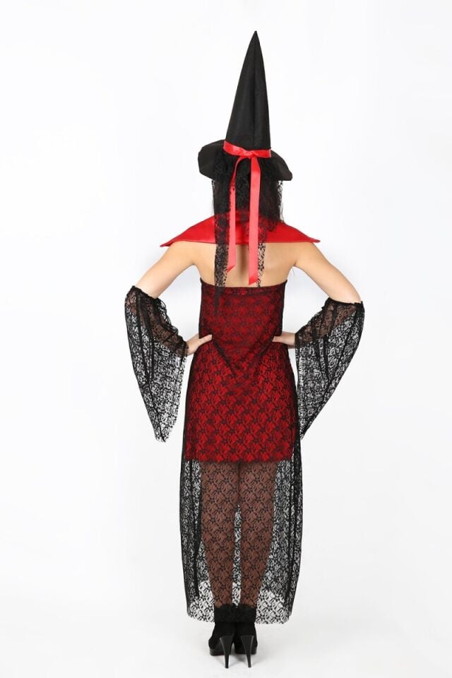 Cadılar Bayramı Vahşi Cadı Kostümü, Yetişkin Kadın Vahşi Cadı Kıyafeti, Hızlı Kargo