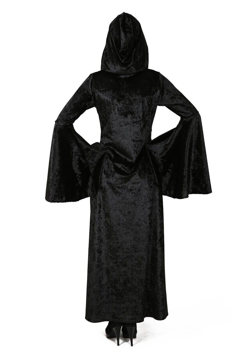 Siyah Renk Büyücü Kadın (Midnight) Kostüm, Kapüşonlu Midnight Kadın Kıyafeti, Hızlı Kargo