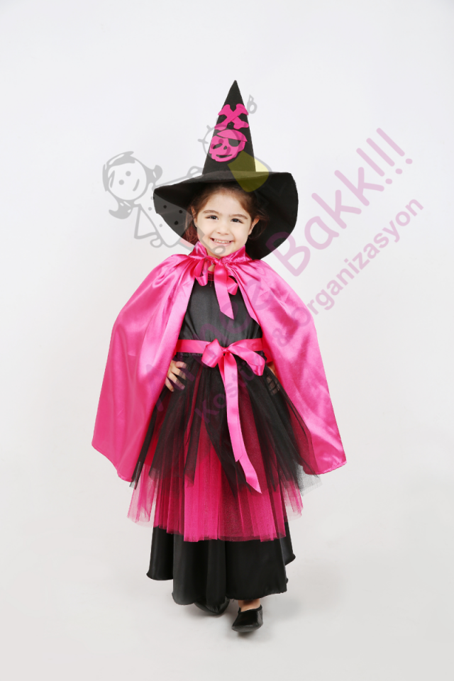 Minik Cadı Kostümü, Tatlı Cadı Kostümü, Cadılar Bayramı Kıyafeti, Halloween Kostümleri