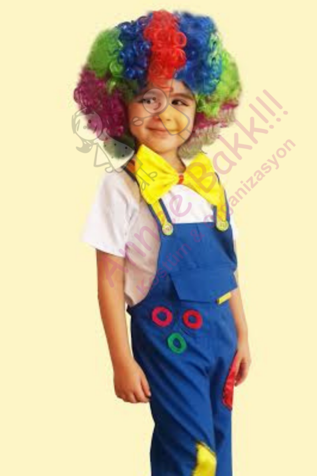 Askılı Palyaço Çocuk Kostümü, Palyaço Kıyafeti