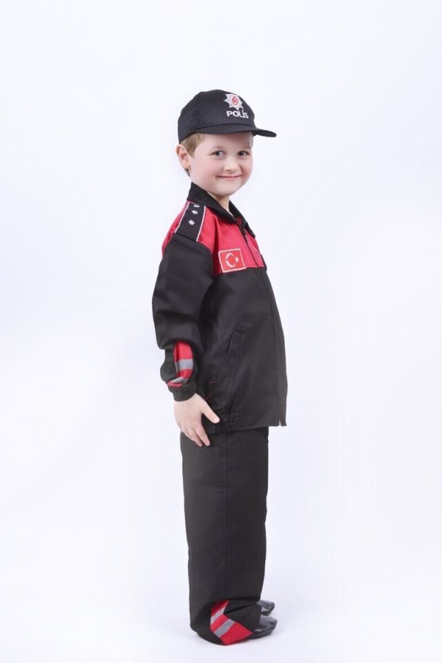 Çocuk Polis Kostümü, Çocuk Polis Kıyafet Seti, Çocuk Meslek Kostüm Setleri