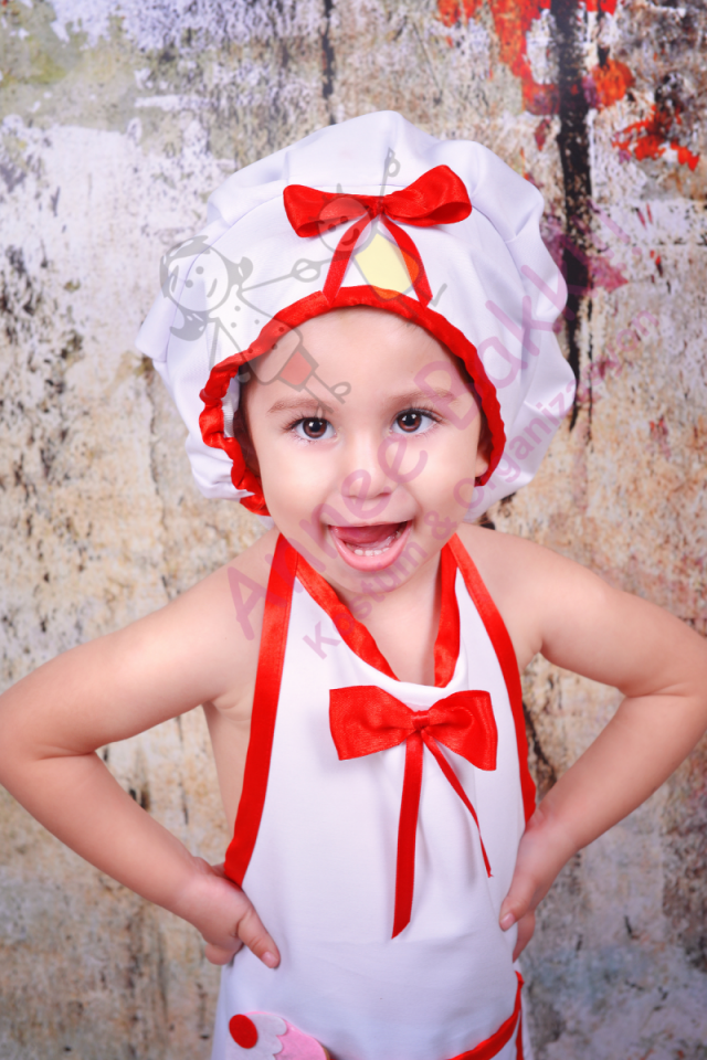 Aşçı Önlüğü, Çocuklara Özel Aşçı Önlüğü ve Şapkası, Meslekleri Sevdiren Kostüm Seti