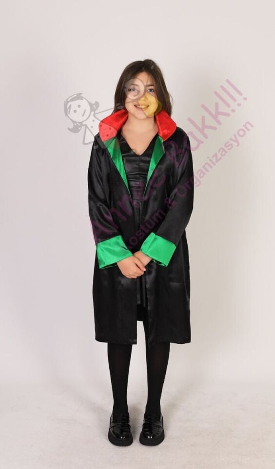 Çocuklar İçin Avukat Cübbesi, Kız-Erkek Çocukları İçin Avukat Kostümü