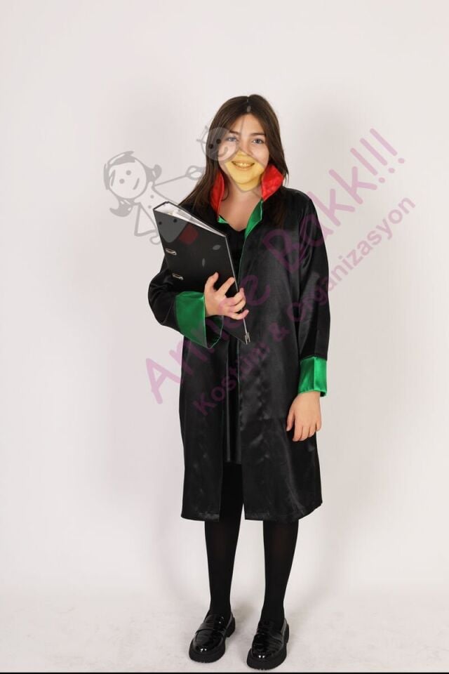 Çocuklar İçin Avukat Cübbesi, Kız-Erkek Çocukları İçin Avukat Kostümü