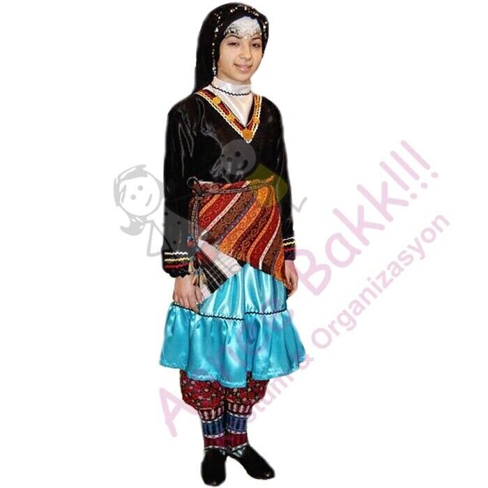 Karadeniz Yöresi Kız Çocuk Kostümü, Yöresel Karadeniz Çocuk Kıyafeti, Kiralık Yöresel Kostümler