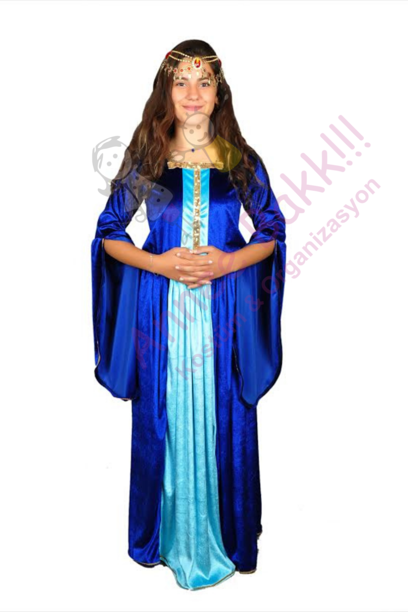 Mavi Renk Cariye Kostümü, Tarihi Cariye Kıyafeti