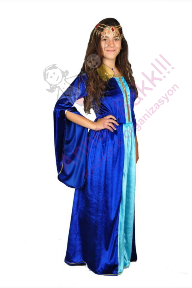 Mavi Renk Cariye Kostümü, Tarihi Cariye Kıyafeti