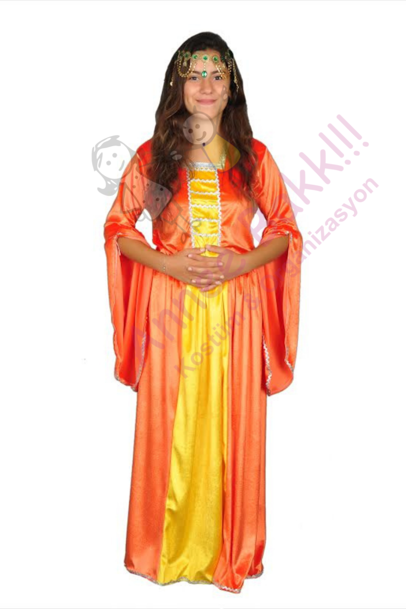 Turuncu Renk Cariye Kostümü, Tarihi Cariye Kıyafeti