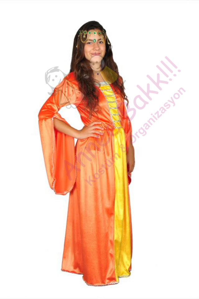 Turuncu Renk Cariye Kostümü, Tarihi Cariye Kıyafeti