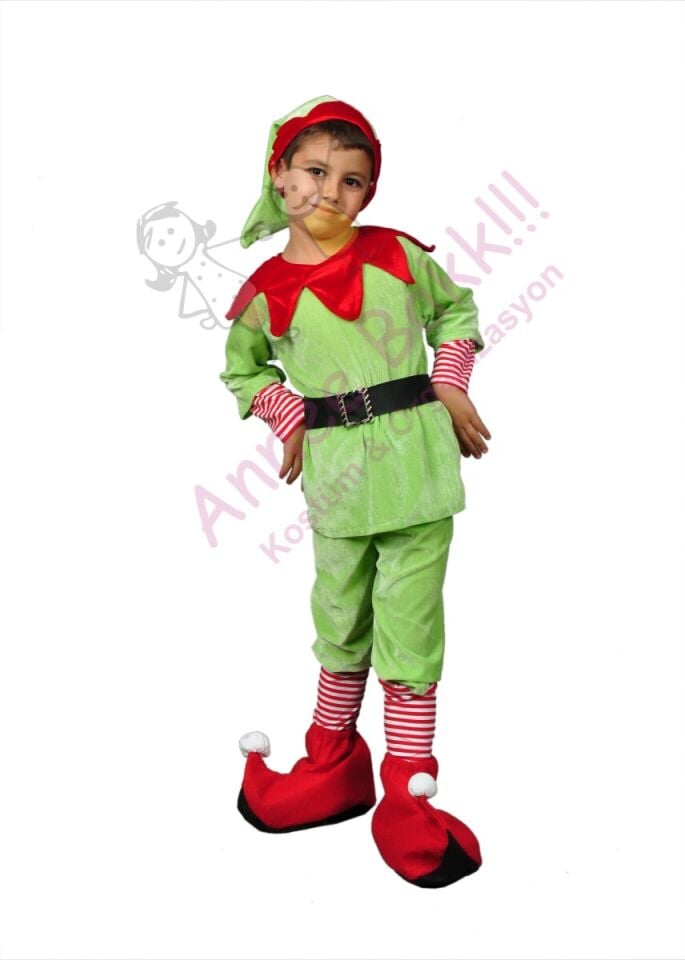 Yılbaşı Cini Çocuk Elf Kostümü, Yeni Yıl Çocuk Kostümleri