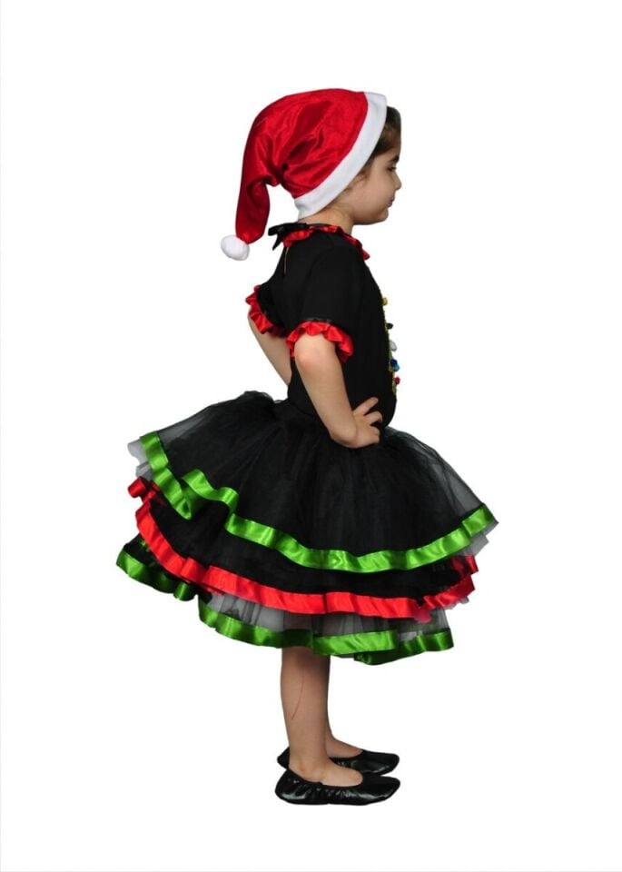 Çam Ağacı Baskılı Tütü Kostüm, Yeni Yıl Kostümleri, Çam Ağacı Noel Kıyafeti