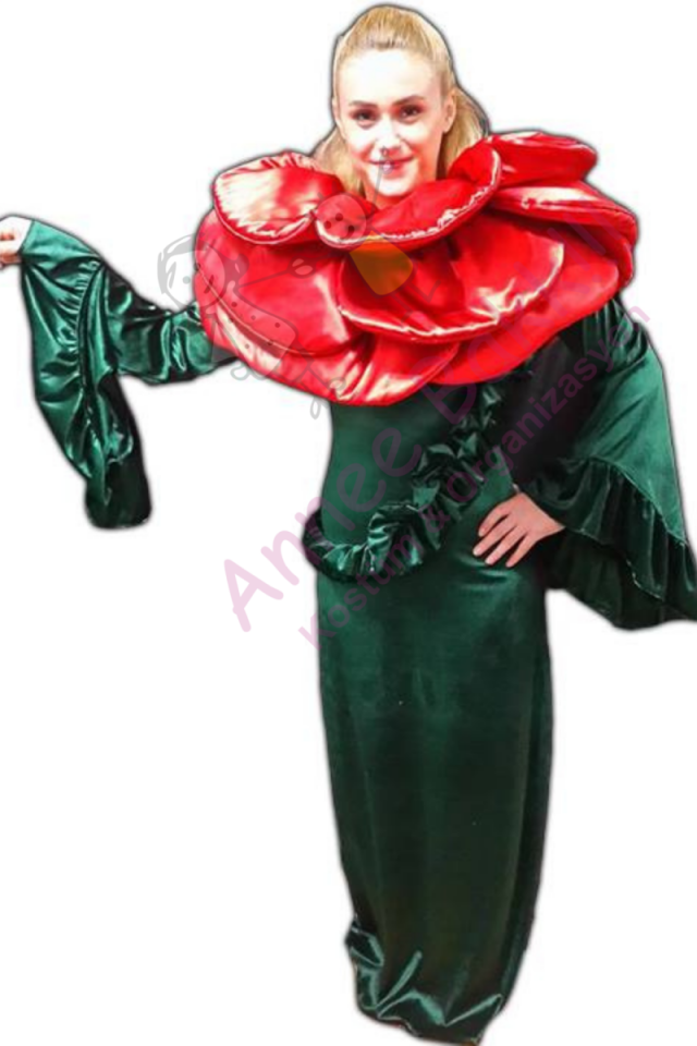 Gül Kostümü, Yetişkinler İçin Maskot Gül Kostümü