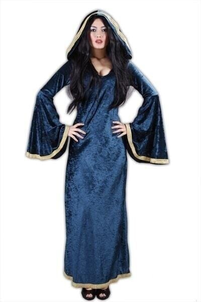 Siyah Renk Midnight Kadın Kostümü, Kapüşonlu Midnight Kostümü, Cadılar Bayramı