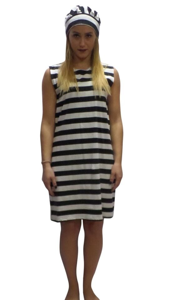 Cadılar Bayramı Mahkum Kadın Kostümü, Dalton Kadın Kıyafeti