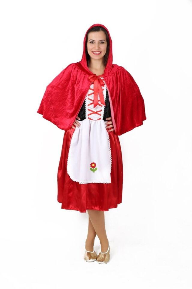 Yetişkin Kırmızı Başlıklı Kız Kostümü, Kırmızı Başlıklı Kız Kostümü, Masal Kostümleri
