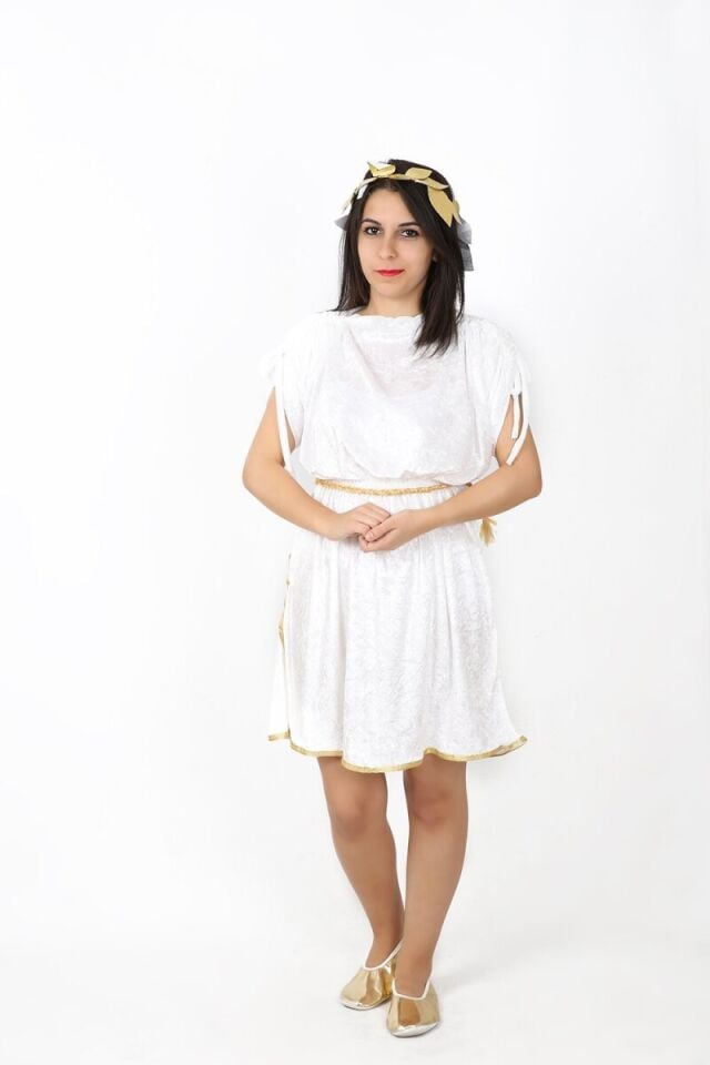 Romalı Hera Kadın Kostümü, Tarihi Romalı Hera Kıyafeti, Tarihi Kostümler