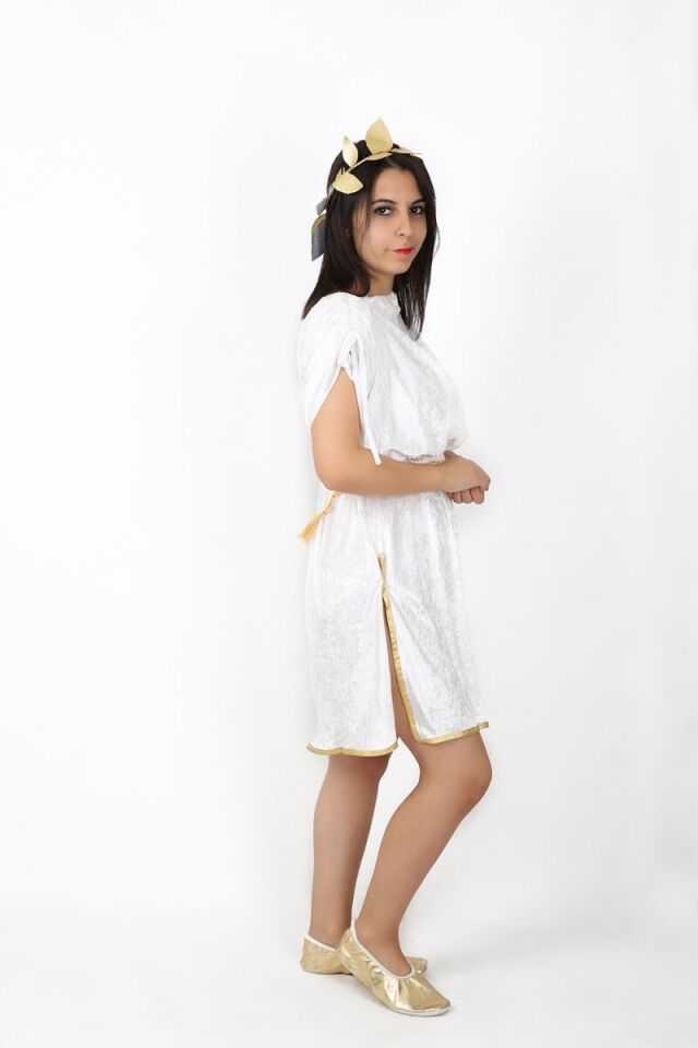 Romalı Hera Kadın Kostümü, Tarihi Romalı Hera Kıyafeti, Tarihi Kostümler