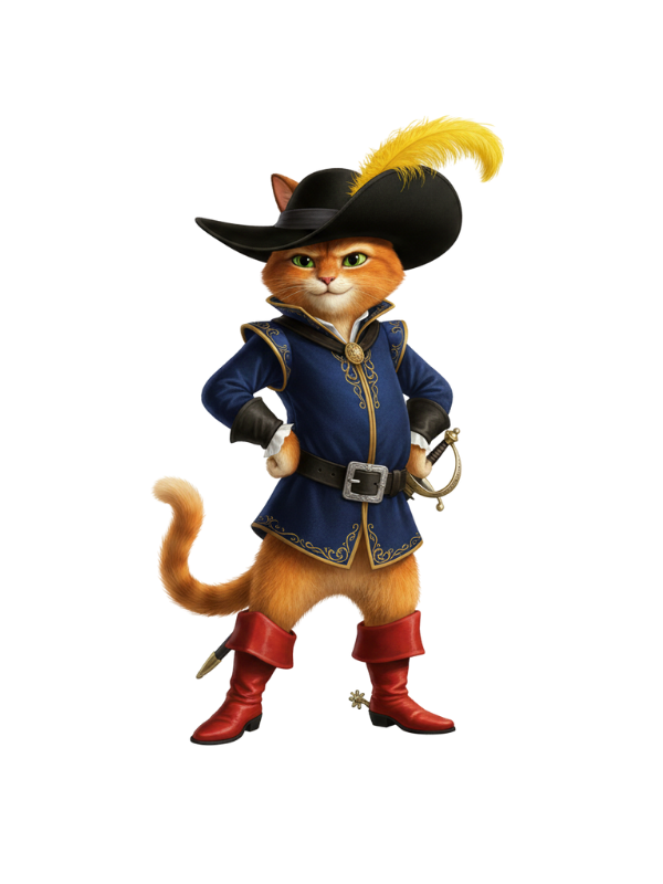 Keçe Kumaş Çizmeli Kedi, Karakter Kostümü Aksesuarı