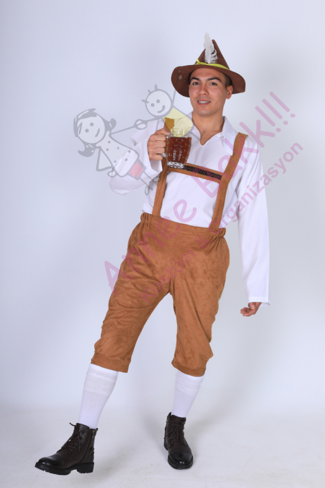 Oktoberfest Alman Kostümü, Yetişkin Alman Erkek Kıyafeti