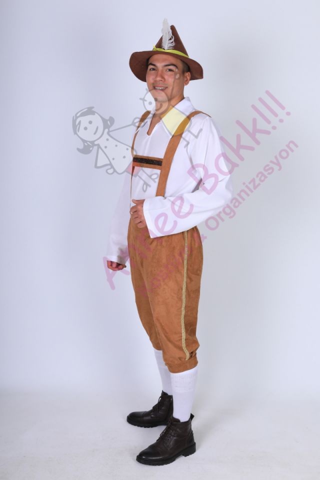Oktoberfest Alman Kostümü, Yetişkin Alman Erkek Kıyafeti