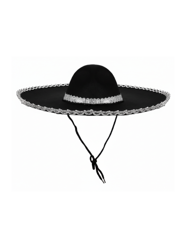 Gümüş Şeritli Meksika Çocuk Şapkası