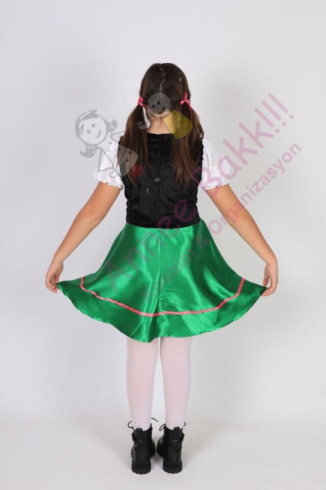 Almanya Temalı Kız Çocuk Kostümü, Alman Oktoberfest Festivaline Uygun Kız Çocuk Kıyafeti