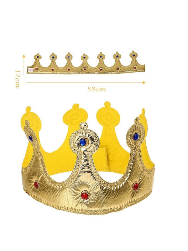 Gold Renk Çocuk Kral Tacı, Kostüm Aksesuarları